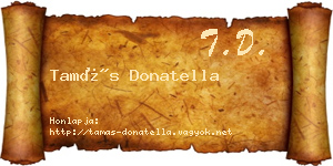 Tamás Donatella névjegykártya