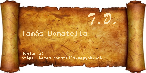 Tamás Donatella névjegykártya